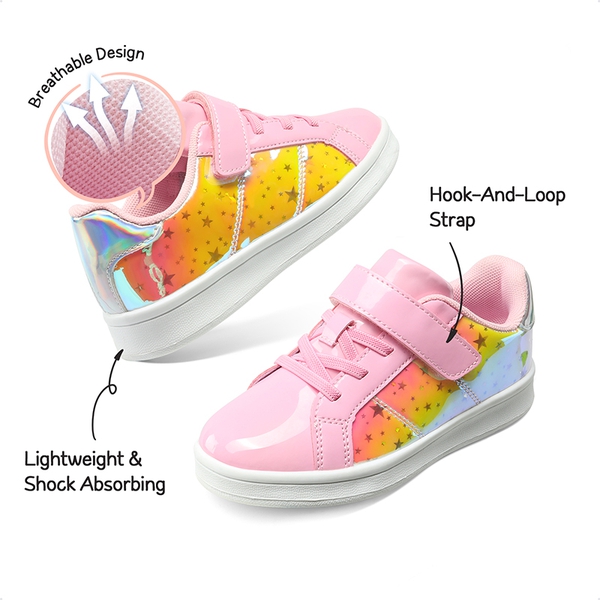 [Storybook DiscoStar] Shiny Star Pattern Sneakers - PINK - 4